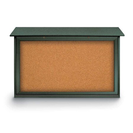 United Visual Products Indoor Enclosed Combo Board, 48"x36", White Frame/Burgundy & Medium Grey UVCB4836W-BURGUN-MEDGRY